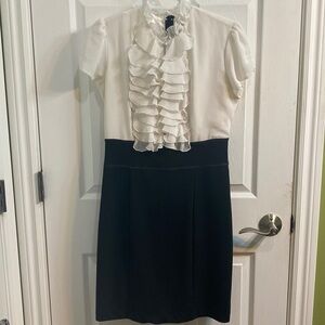 Tuxedo Ruffle Top Dress Black and White New Woman Design Women’s Size Medium